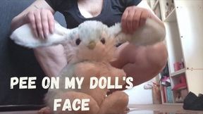 Pee on my doll's face
