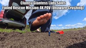 Clumsy Giantess Lady Soles - Failed Rescue Mission 4K POV (Unaware Crushing)