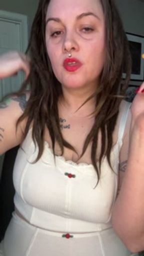 Smoking Marlboro Reds Wearing Red Lipstick - Full Vid On OF