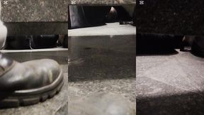 banheirao cara chegou de viagem foi pro banheiro deitou no box e caiu de boca na rola. o faxineiro ainda ficou vigiando.