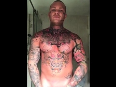 Tattoed guy and huge cock 3