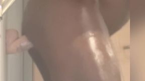 big black muscle butt stretching session