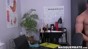 Hardcore solo action with dude who has some huge muscles