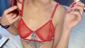 Cigarette Tease - Green Eyes Red Hot Lingerie)