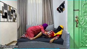 Chubby Asian Muslim Hijab lesbian wife moans while getting her creamy