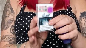 val play with cigarette and foil balloons