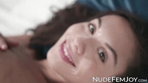 Seductive cutie Sabrisse opens wide her delicious & tight twat