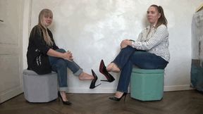 Footsie flirting under jeans 2 d