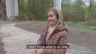 Public Agent Blonde runs from Police after fucking outdoors