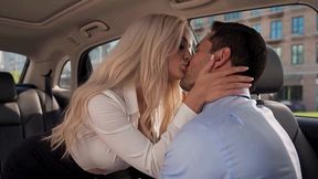 sexy blonde full day of sex - lingerie, jogging, shower, courier, taxi bj, boss fuck & toilet facial ai generated