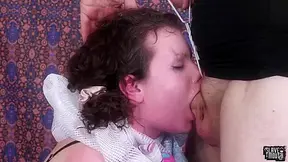 Cum covered sub licks masters ass