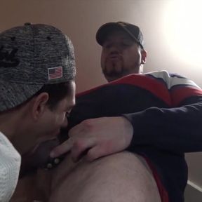 Sam fucked bareback by sexy bear dominant