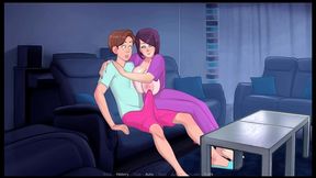 sexnote - all sex scenes [ taboo hentai game pornplay ] ep.3 step mom stroking during movie night is just the best !