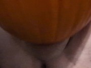 Guy Gives Pumpkin a Deep Creampie and Plays With the Cum