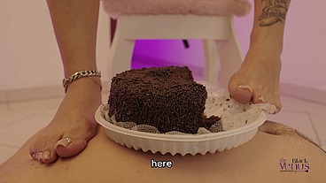 Foot Feeding Punishment: Destroying My Cake On You FULL