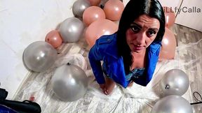dominant denim milf balloon humiliation. giant popping, deepthroat, doggy and double cum preview