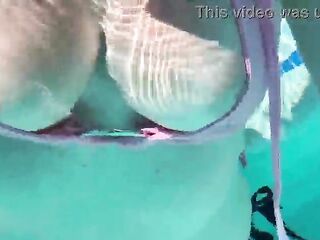 Artemisia Love hot at the pool large bazookas underwater for u hot af