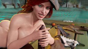 3D Lol Miss Fortune Blowjob and Anal Beads Cumshot