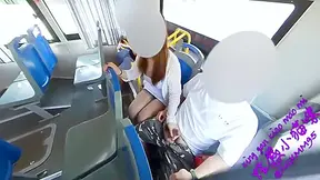 Chinese Gal Gets Fingered In The Stopped Bus