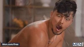 MEN Angel Rivera Goes To His Room And Play With Favorite Dildo Lets Brysen Watch Him