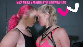 Macy Nikole v Anabelle Pync Arm Wrestling - WMV