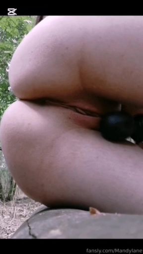 Masturbating in the woods with my vibrator
