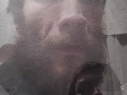 Cigar Smoking Wearing Leather Blazer smoke