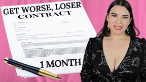 GET WORSE LOSER CONTRACT - Real 1 Month Loser Reprogramming Guidance with Countess Wednesday - Humiliation, Sexual Rejection, Loser Porn, Mental Domination MP4 1080p