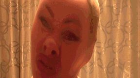 My nylon tights slide over my face making ugly masks wmv