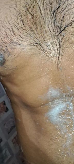 A Young Hindu Boy From India Is Fucking His Thick Cock Hard with His Hands While Taking a Bath