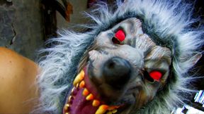 Red ridding hot sucks and rides a big bad wolf's big cock