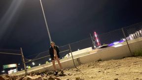 Solo slut walk &amp; masturbating alone in the streets