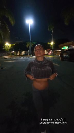 Exhibitionism Mexico Hotwife Shows Tits Right on Street