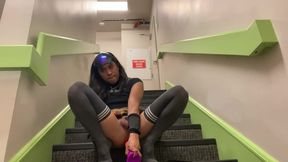 Stairwell Trap Gushing Femboy Milk until Youre Stupid