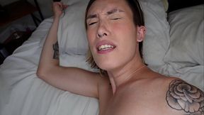 Cute Asian Trans GF Riley Ivy Gets Fucked Before Ball Game