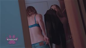 Oops, Stepson Accidentally Cum in Stepmom After Fucked Stepsister, Polly Yangs in Shared Bed at Night in Hotel Room