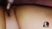 BRUNETTE TOY FUELS DOUBLE PENETRATION FURY