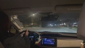 Uber driver gets fucked in all 3 holes after final rideshare of the night!