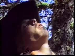 Hot dude in a cowboy hat drills his friend's asshole outside in the woods