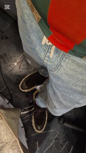 Bulgarian big and thick dick gets bulge at work