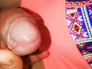 intense masturbation, six pack, big and venomous penis, close-up