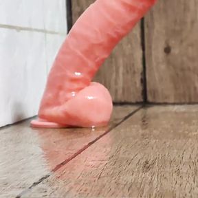 DILF wet dildo riding