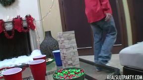 Real Slut Party - Welcoming Santa to Our House a Xxxmas Orgy