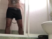Very hairy gorilla man taking a shower - my uncensored videos are on ONLYFANS 🔥