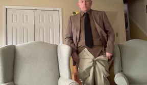 Mature daddy masturbating, let's watch