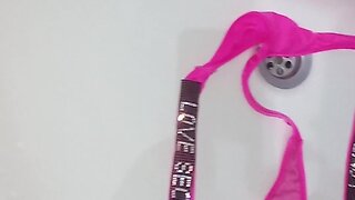 Hot wife cumming: cum on sexy panties