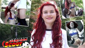 Scoring with sexy scoutess Mia May's tight redass, anal&#x1F44C; slam-dunked at soccer spectating session
