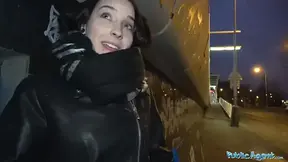 Public agent's giant member gets rock-hard after a public fellatio in Czech