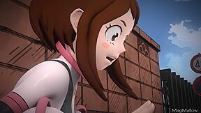 Robots Izuku & Ochako Banging In Intense Anime Action