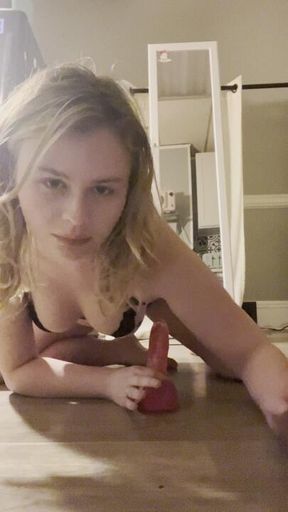 blonde dildo riding joi